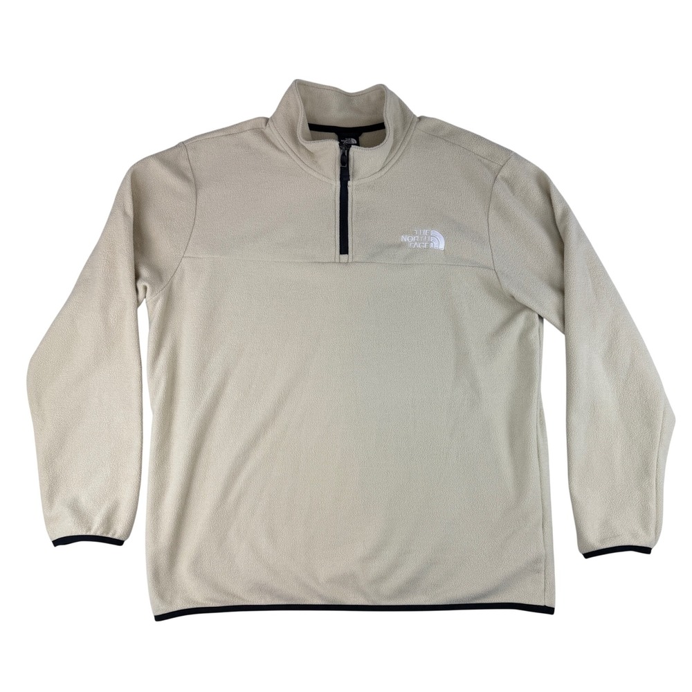 The North Face TKA Glacier 1/4 Zip Pullover Mens XL Cream Fleece NF0A7T5G